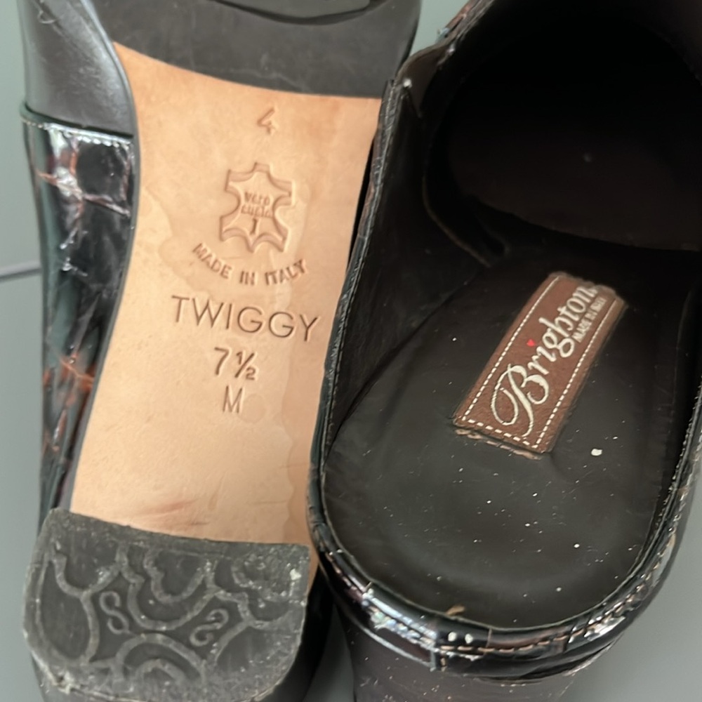Brighton TWIGGY slip on shoes clogs mules 7.5 - Picture 6 of 6